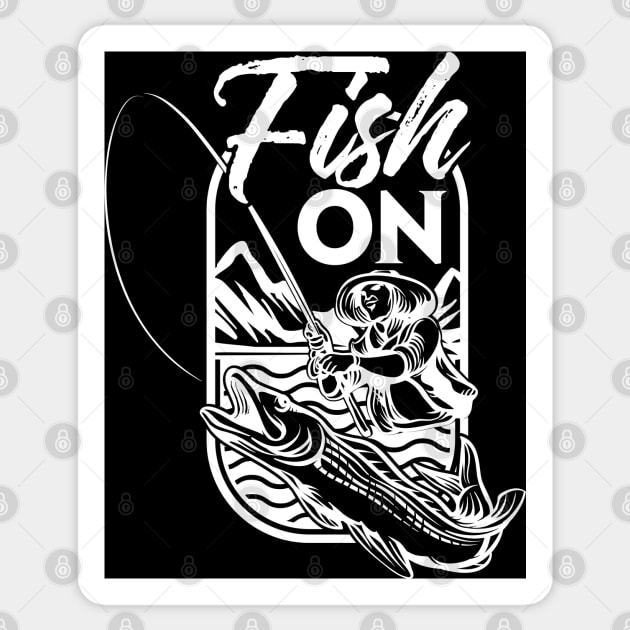 Fish ON Sticker by Dojaja